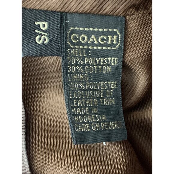 Coach Women's Purple Logo Pattern Bucket Hat Leather  Buckle Trim Small 7304 - Picture 4 of 8